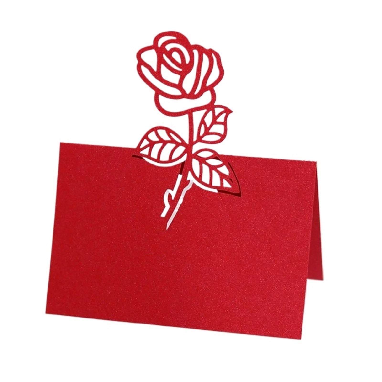Numéro de table pliable et marque-place rose creuse pour fête d'anniversaire