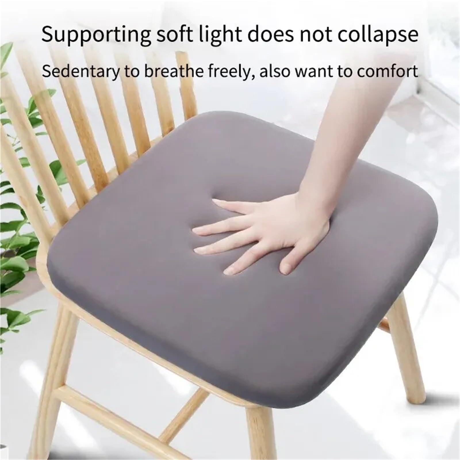 Memory Foam Sitzkissen Ergonomisches Memory-Baumwoll-Büro-Studentensitzkissen, Hämorrhoidenkissen, verlängertes Sitzen, Gotteswerkzeug Für Bürostuhl(Blue)