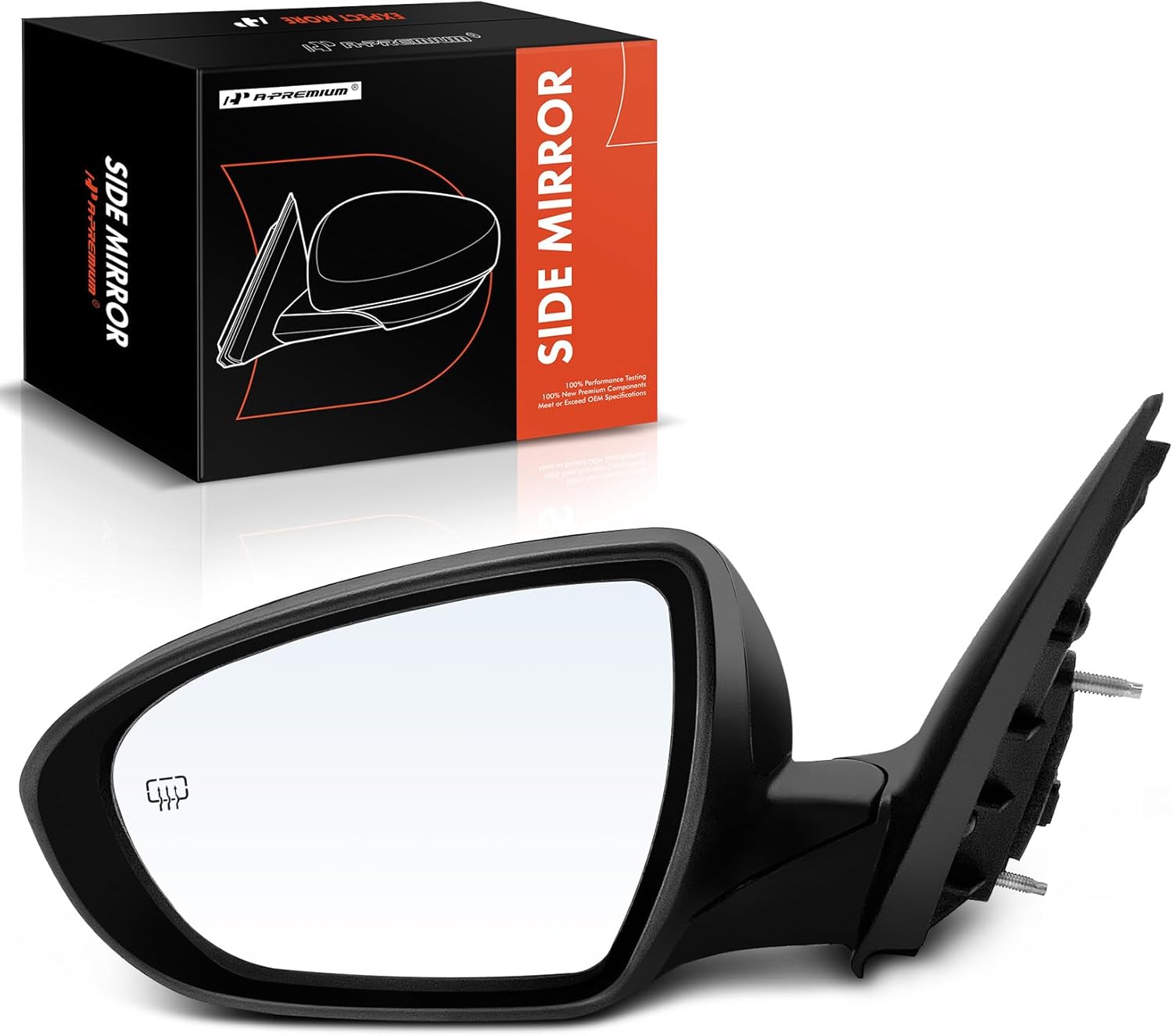 A-Premium Driver Side Power Door Mirror - Compatible with Kia Optima 2014-2015 - Heated Manual Folding Black Outside Rear View Mirror w/Turn Signal - Replace# 876104C500