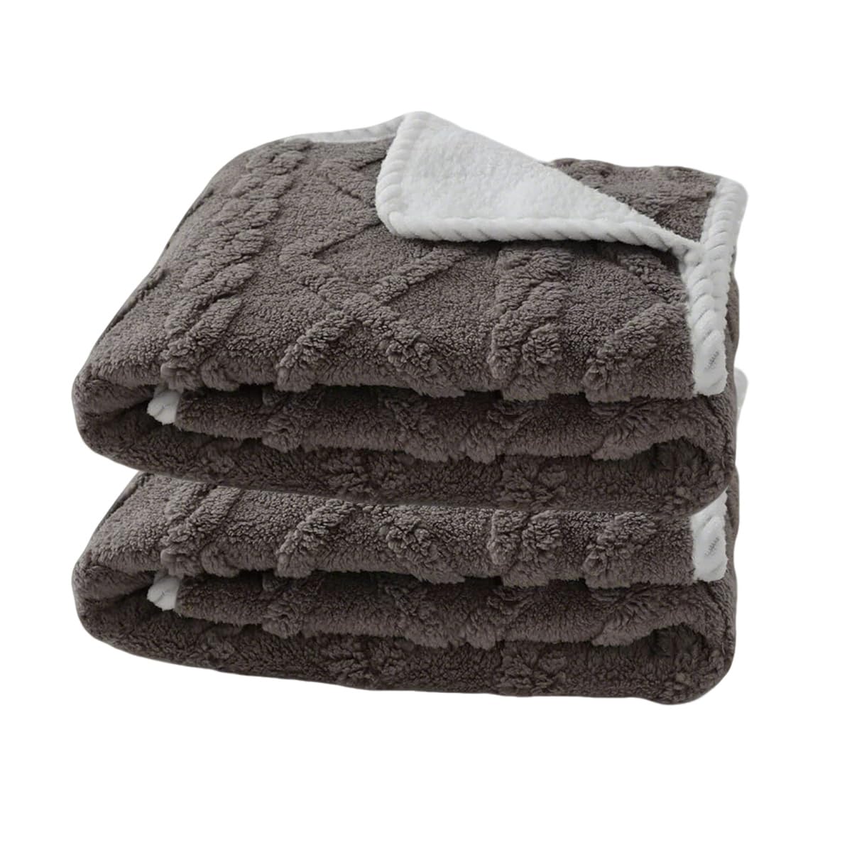 Lot de 2 couvertures imperméables pour animal de compagnie - Couverture lavable pour lit et chat - Pour lit, canapé, siège de voiture - Lavable - Pour chiens et chats - Café - 75 x 100 cm