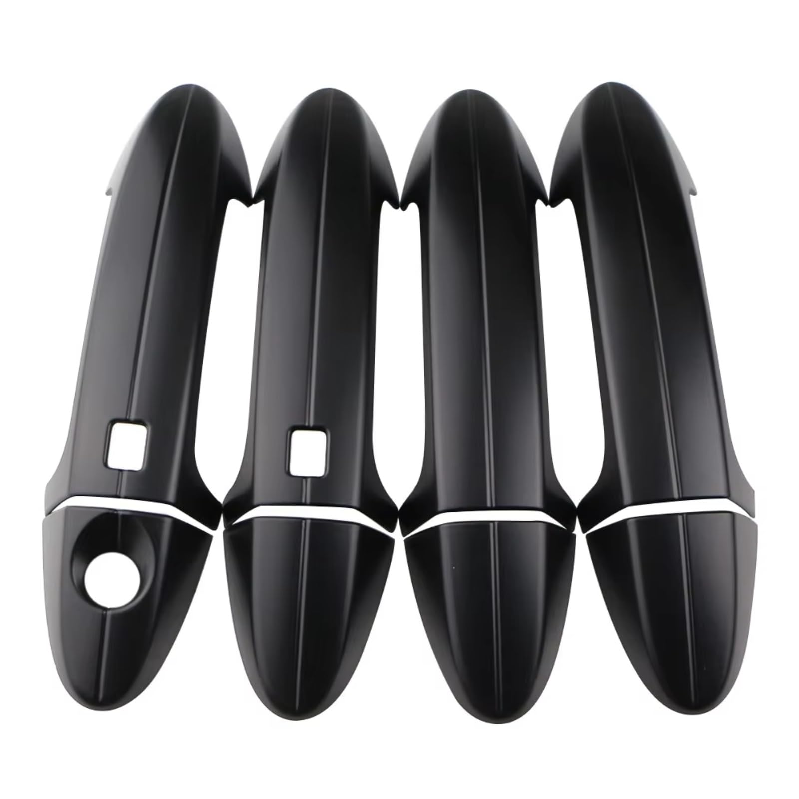Qdzvalumv One Color Car Door Handles Cover Shell Compatible With For Ecosport 2018-2022 Car Door Bowl Protector Cover Anti Scratches Outer Door Handle Sticker Accessories Set(3Holes Black)