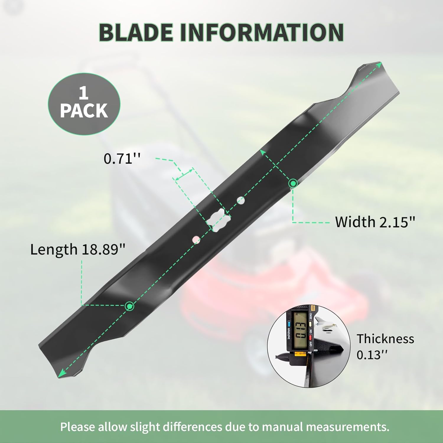 742-0739 Mower Blade Compatible with M TD Cub Cad et Tr oy Bi lt Walk Behind 19 inch Deck, Replaces 942-0739
