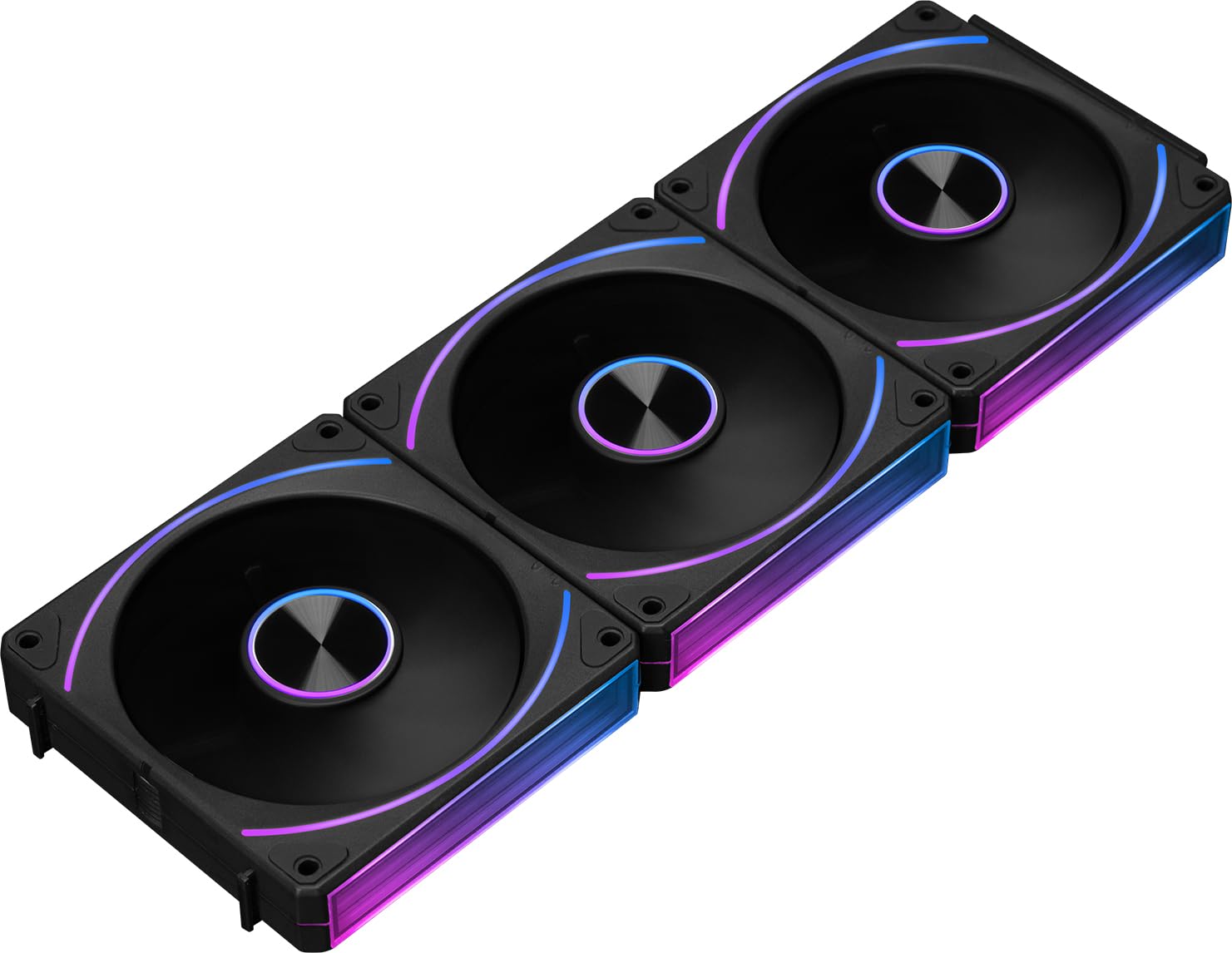 iHTP UNI Fan ARGB PWM EY120 - Ventilador de caja delantera de 120 mm, conexión en cadena, paquete de 3 unidades