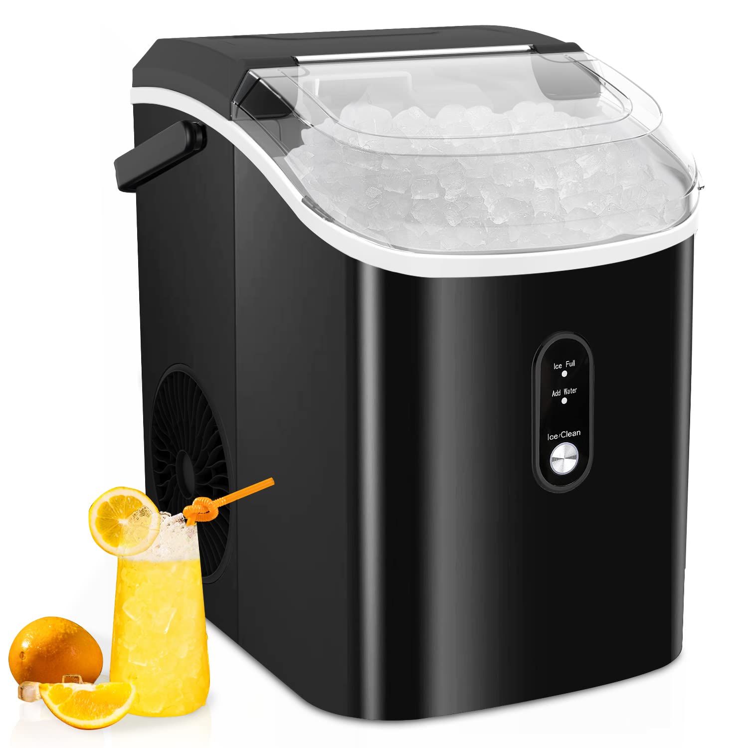 Buy Kndko Nugget Ice Maker Countertop,34lbs/Day,Portable Crushed Ice