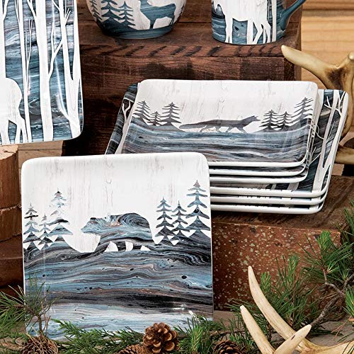 BLACK FOREST DECOR Lake Lodge Dessert Plates - Set of 4