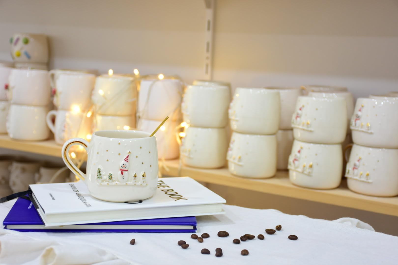 Amazon.com: Enjoy Ceramic Art Snowman Mug - Ceramic Christmas
