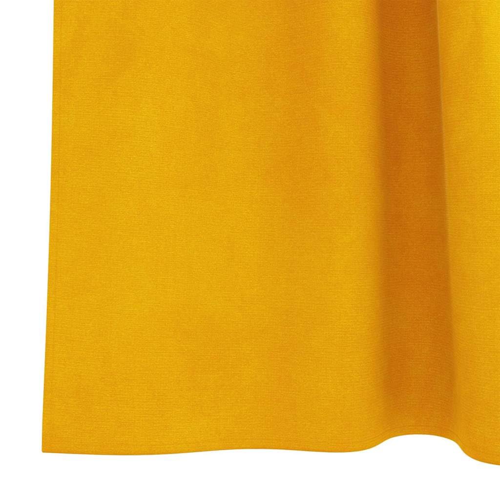Verdunkelungsvorhänge 2er Set Senfgelb Samt, 140 x 140 cm, blickschutz Vorhang mit Stoffschlaufen, für Schlafzimmer Wohnzimmer innen, ruhige Raumstimmung durch Lichtblockierung