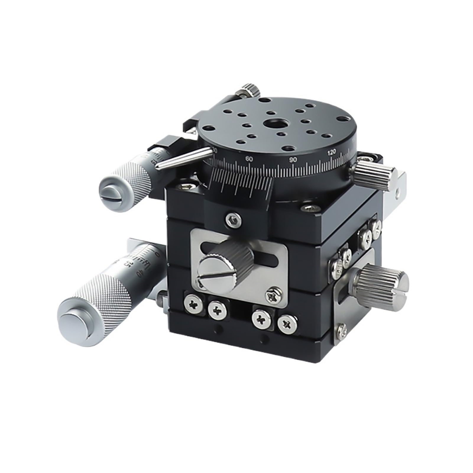 WNVXJGNSO XYR Axis 40mm Micrometer Manual Trimming Platform Translation Table and Rotary Table Cross Rail LSP40-LM High Precision