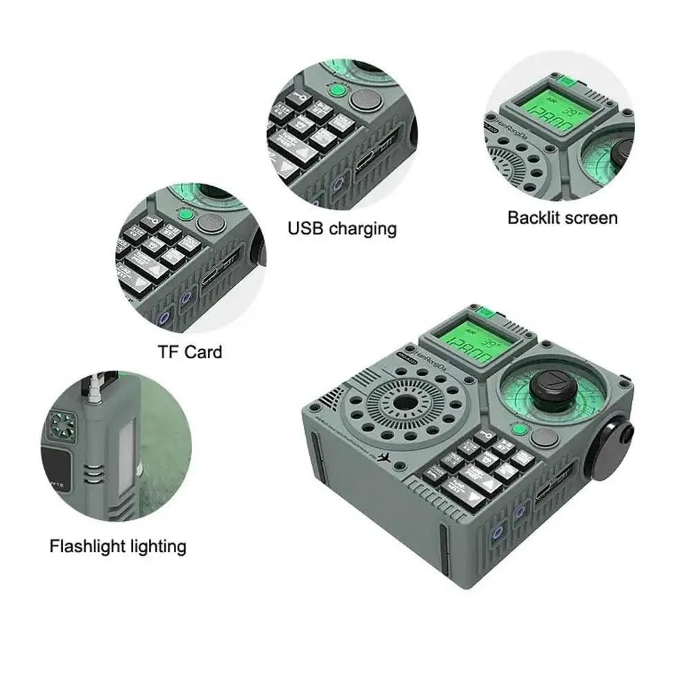 DollaTek Récepteur FM AM VHF SW AIR avec radio portable Bluetooth Support rechargeable App Télécommande intelligente Radio à ondes courtes