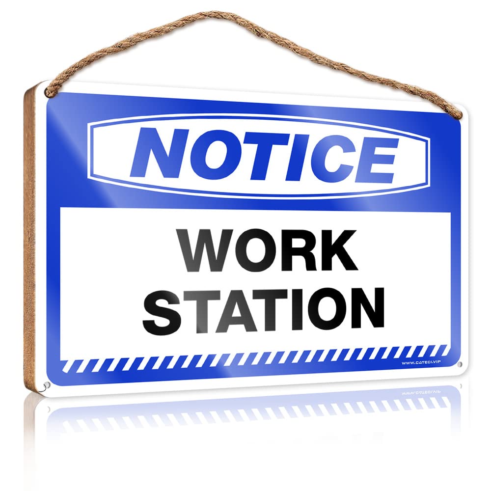 FZFN Wood Plaques For Crafts Notice Work Station Wooden Sign Outdoor Signs And Decor Rustic Kitchen Decor And A(15X28CM)