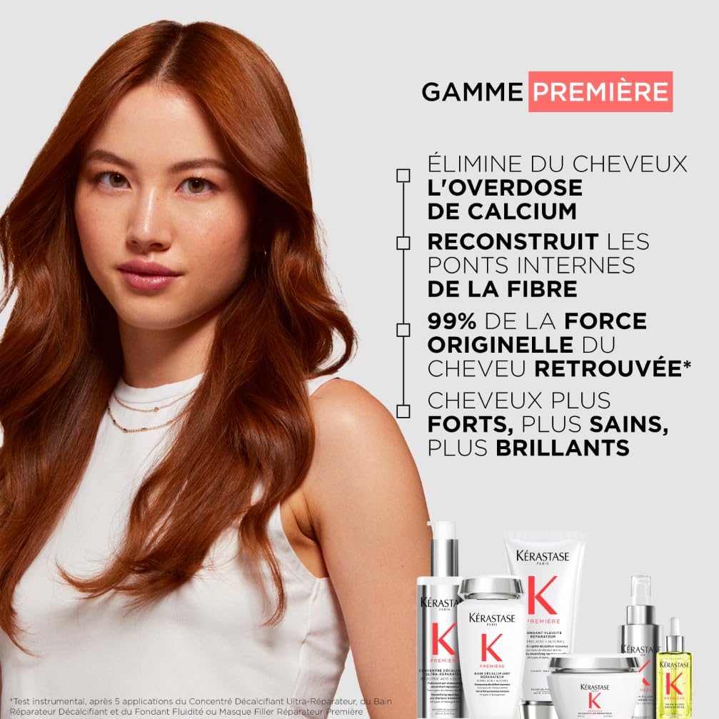 KÉRASTASE Première - Huile Gloss Réparatrice Sans Rinçage - Huile Capillaire Anti-Fourches - Répare La Fibre En Profondeur & Ravive L'Éclat - Formule Innovante - Sans Parabène - Cheveux Abîmés - 30 ml