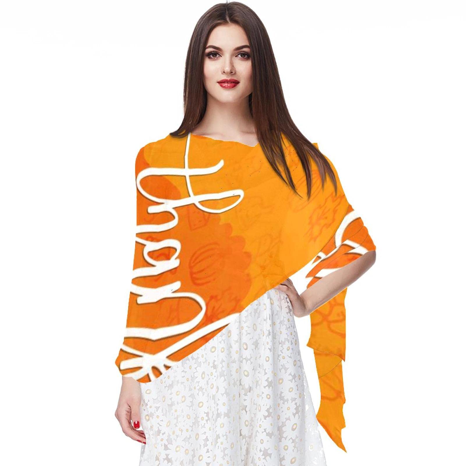 Scarf for Women Shawl Wraps,thankyou so much,Print Soft Scarves Large Lightweight Scarfs