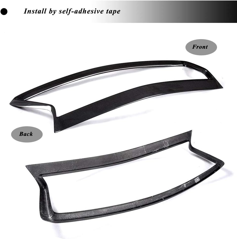 fits for Infiniti Q50 Q50S CF Front Bumper Grill Outline Trim Cover Overlay Carbon Fiber 2018-2019