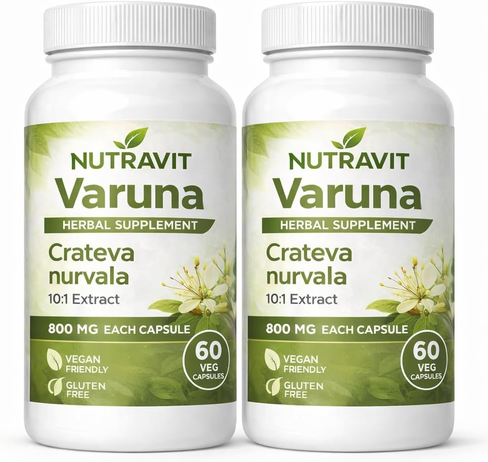 Crataeva Nurvala Capsules - Varuna bark Capsules- Varuna Capsule - Varun Bark 60 Capsule Pack of 2
