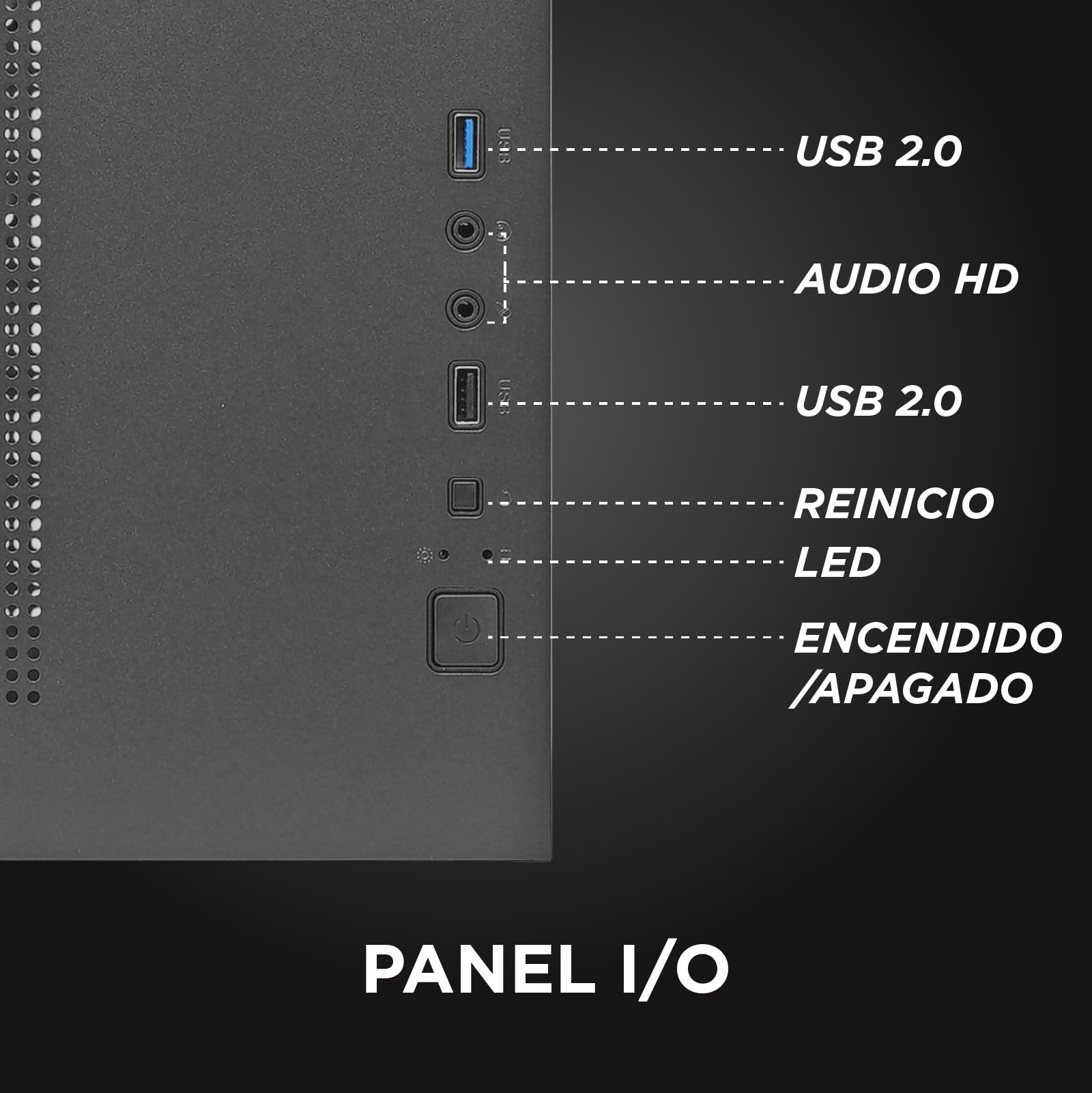 Nuwo Vitra BK100 | Caja PC Gaming Micro-ATX Micro Tower | 3 Ventiladores ARGB 120 mm | Estructura de Doble cámara | Panel Frontal y Lateral de Cristal Templado | Negro