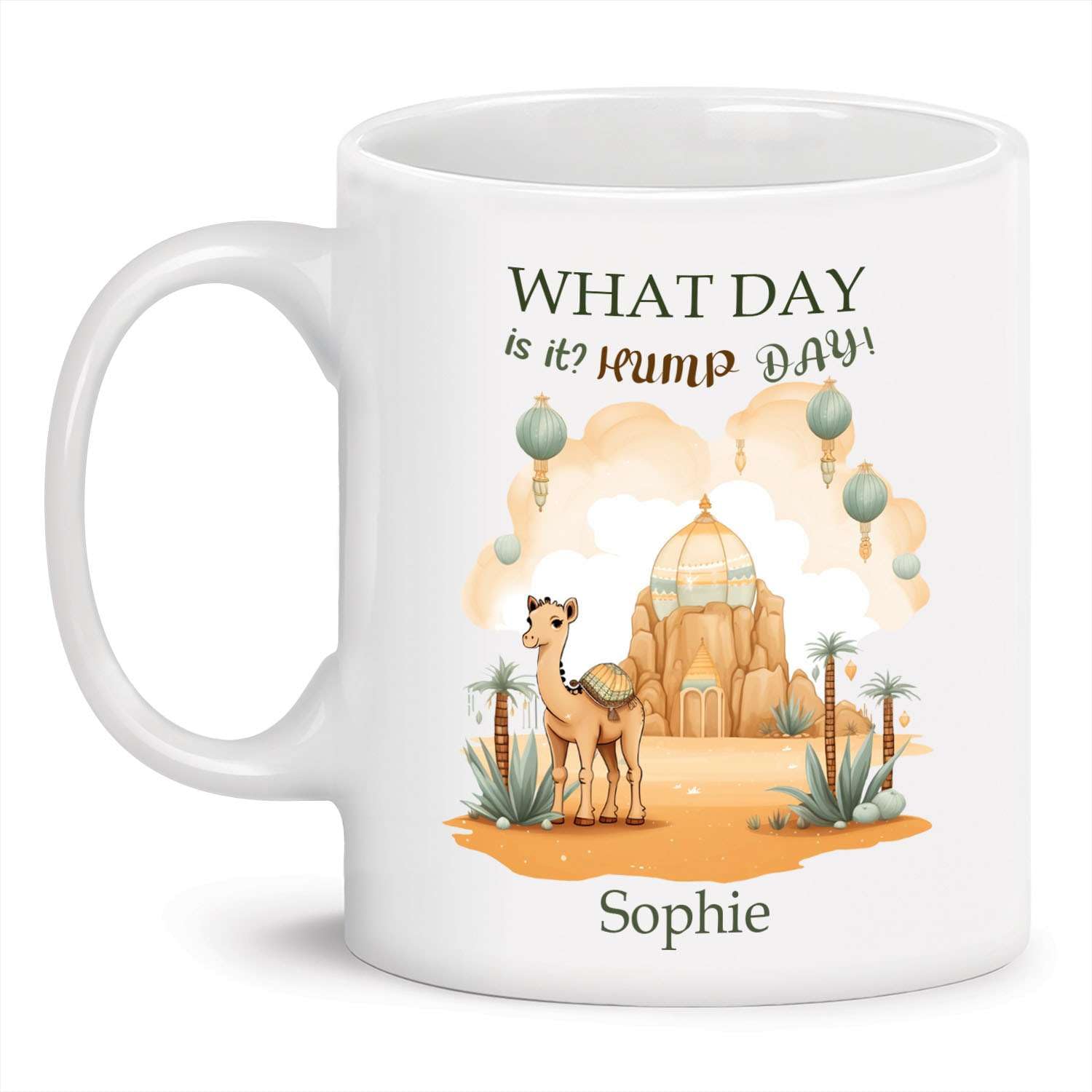 Fantastic Customized What Day Is It Hump Day Coffee Mugs, Custom Camels Design Travel Cup Present 11oz 15oz, Novelty Personalized Name On Animal Tea
