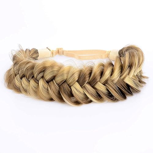 Messy Wide 2 Strands Synthetic Hair Braided Headband Classic Chunky