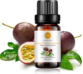 RAINBOW ABBY Passion Fruit Essential Oil, 100% Pure Organic Aromatherapy Oil for Diffuser, Massage, Yoga, Meditation, Bath, Skin Care, 10ml