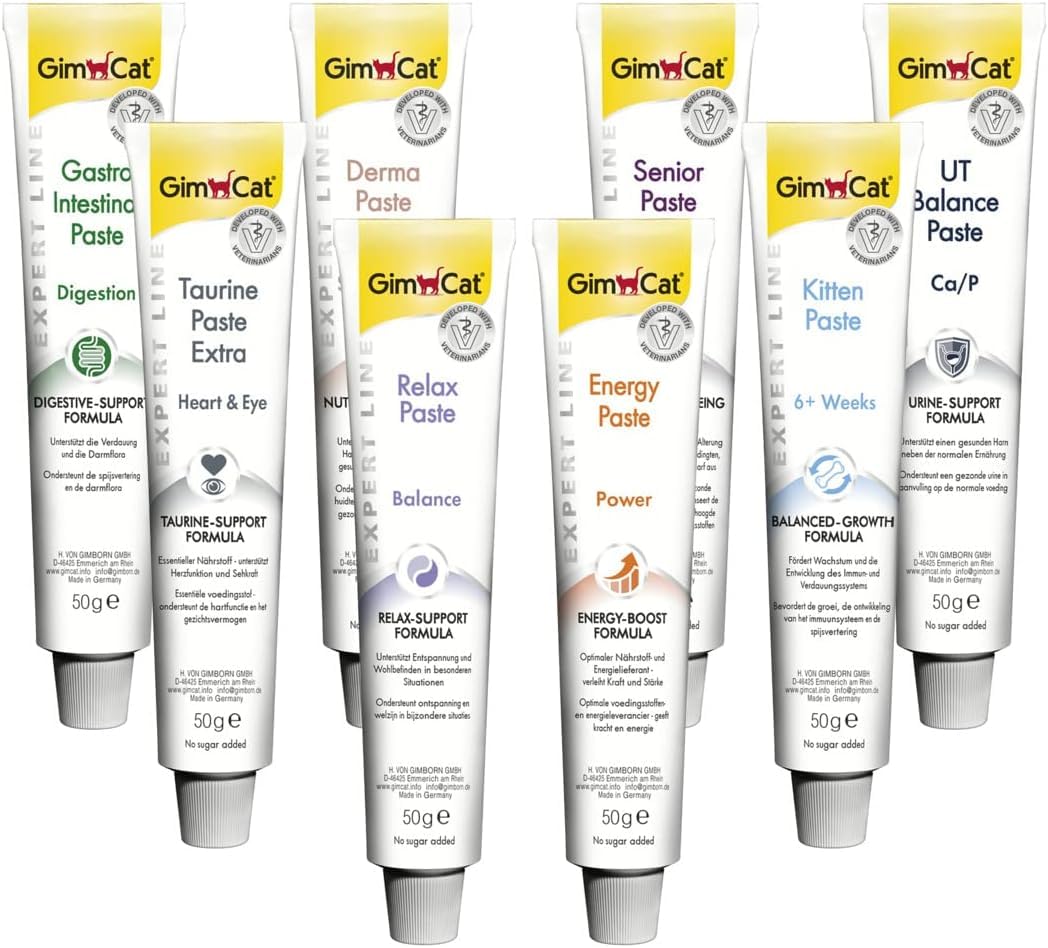 GimCat EXPERT LINE Gastro Intestinal, Pasta funcional para gatos - Protección del sistema digestivo, favorece la salud intestinal, tiene un efecto prebiótico - 1 tubo (1 x 50 g)