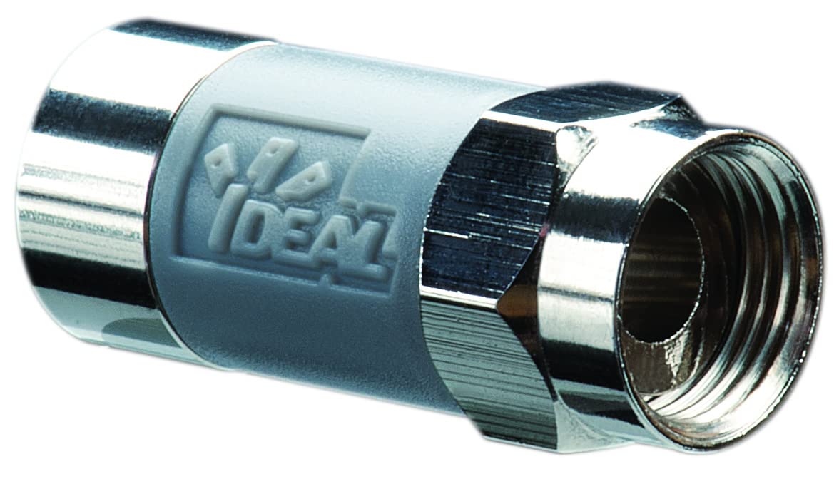 IDEAL INDUSTRIES INC. 85-069 Nickel Push-On F-Connectors (4 Pack)