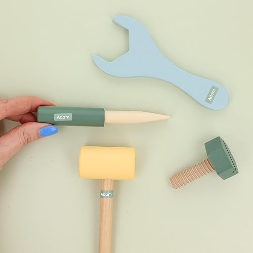 Miniatura 3 de Mini etiquetas de nombre (175) para etiquetar artículos pequeños. Etiquetas adhesivas impermeables extra pequeñas para niños en guardería,