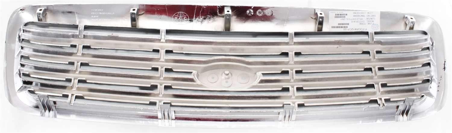Garage-Pro Grille Compatible with 1998-2011 Ford Crown Victoria ABS Plastic Chrome Shell/Painted Gray Insert