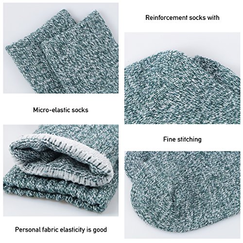 Image of Winter Women Socks 5 Pairs Vintage Wool Casual Thermal Crew Socks