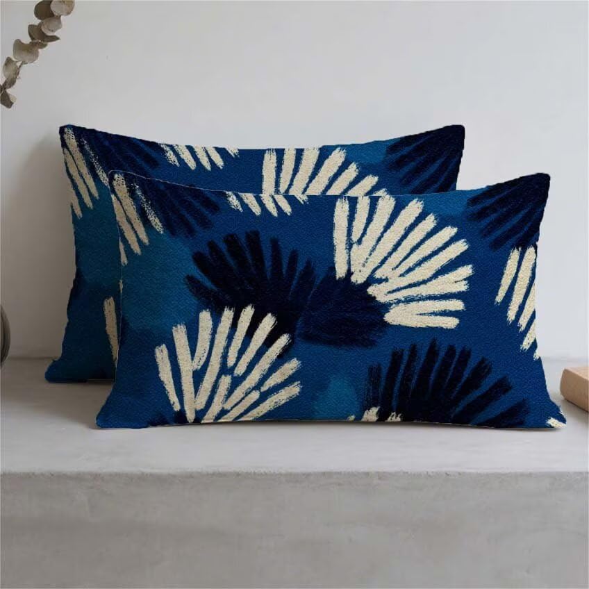 Housse de coussin imperméable bleu marine 80x100cm avec impression double face - 3