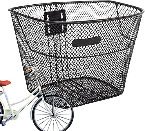 ded Cesta De Bicicleta Canasta Delantera Metalica Desmontable Altura Ajustable Cesto De Manillar de Metal