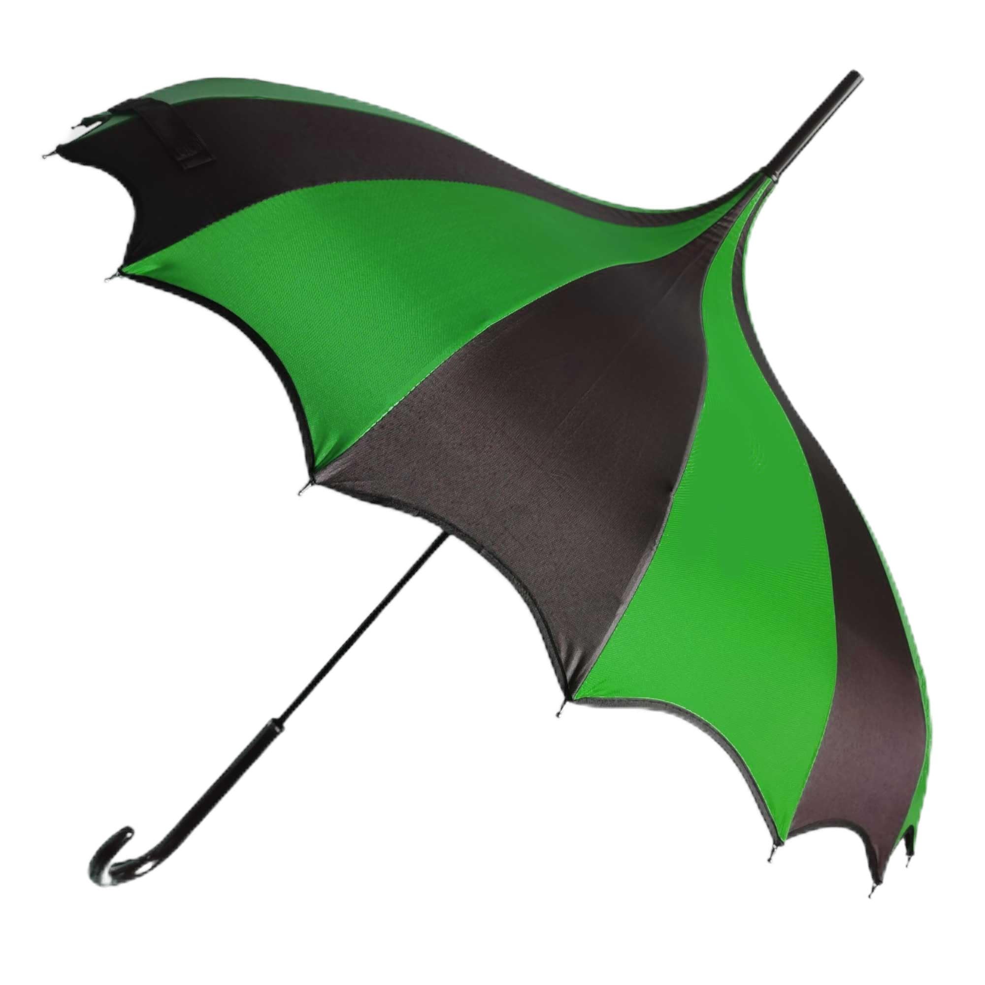 Gothic Rebel Full Size Dark Wing Pagoda Umbrella - Ideal for All Weather, Perfect for Vampires, Gothic Enthusiasts, and Lovers of Unique Bat Wing