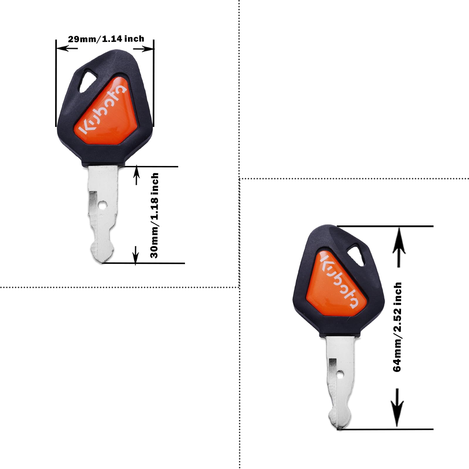 9Pcs 459A Ignition Starter Keys Kubota Excavator Key Replacement Compatible with SSV & SVL Skid Steer Loaders - Image 2