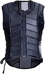 oshhni Colete equestre Equipamento equestre Zíper Mulheres Homens Colete acolchoado para equitação