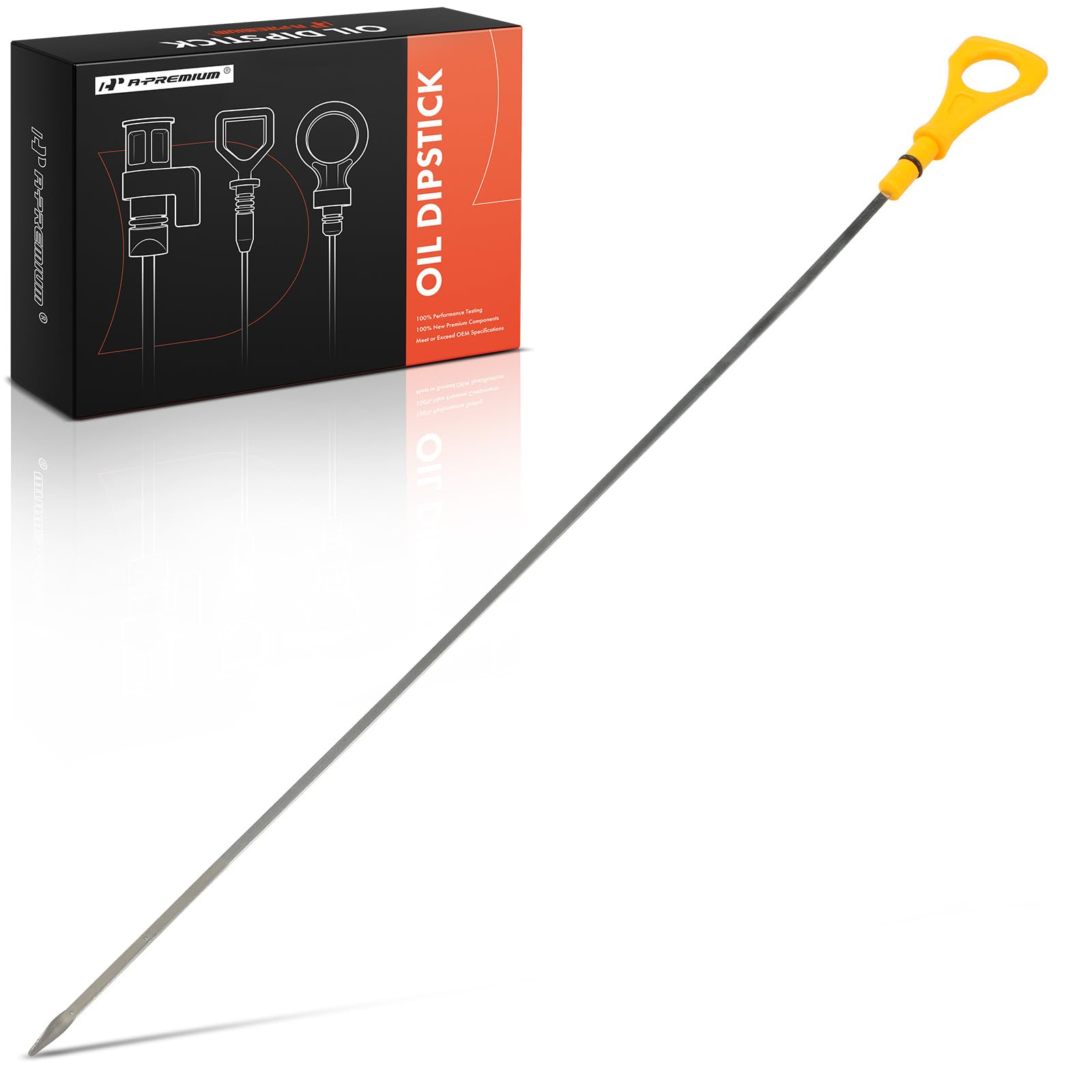 A-Premium L4 1.6L Engine Oil Dipstick Compatible with Hyundai Sonata 2016-2018, Accent 2012-2019, Tucson 2016-2018, Veloster, Kona & Kia Soul, Optima,