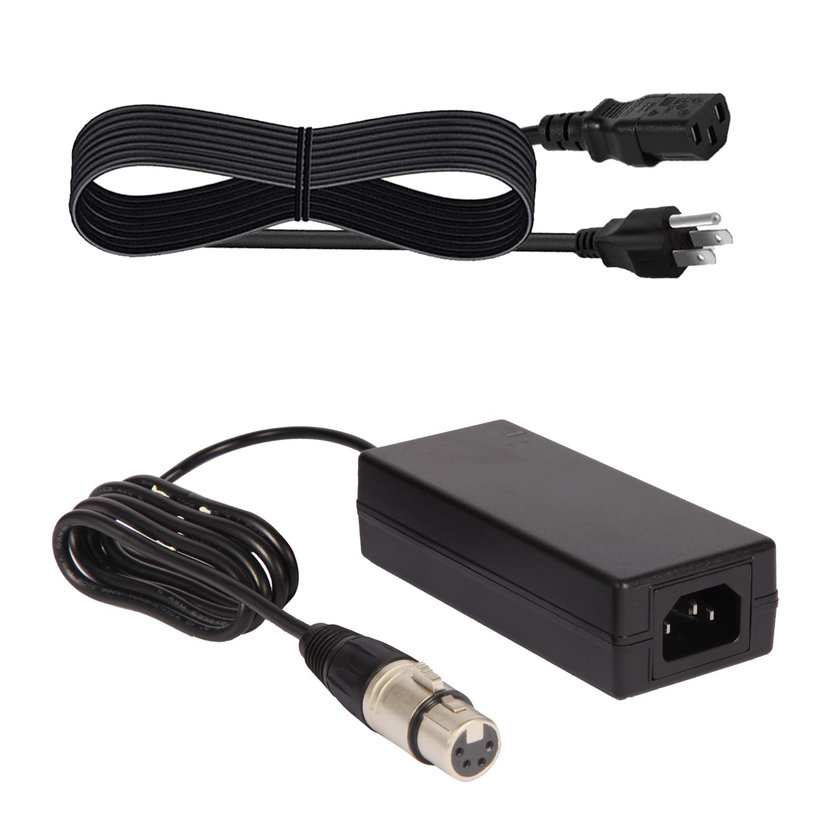 XLR 4Pin Female Plug AC/ DC12V 4A Compatible with Marshall V-R841P-AFHD 8.4" Portable LCD Monitor V-PS12-5V-XLR 4-Pin, Compatible with Datavideo Data