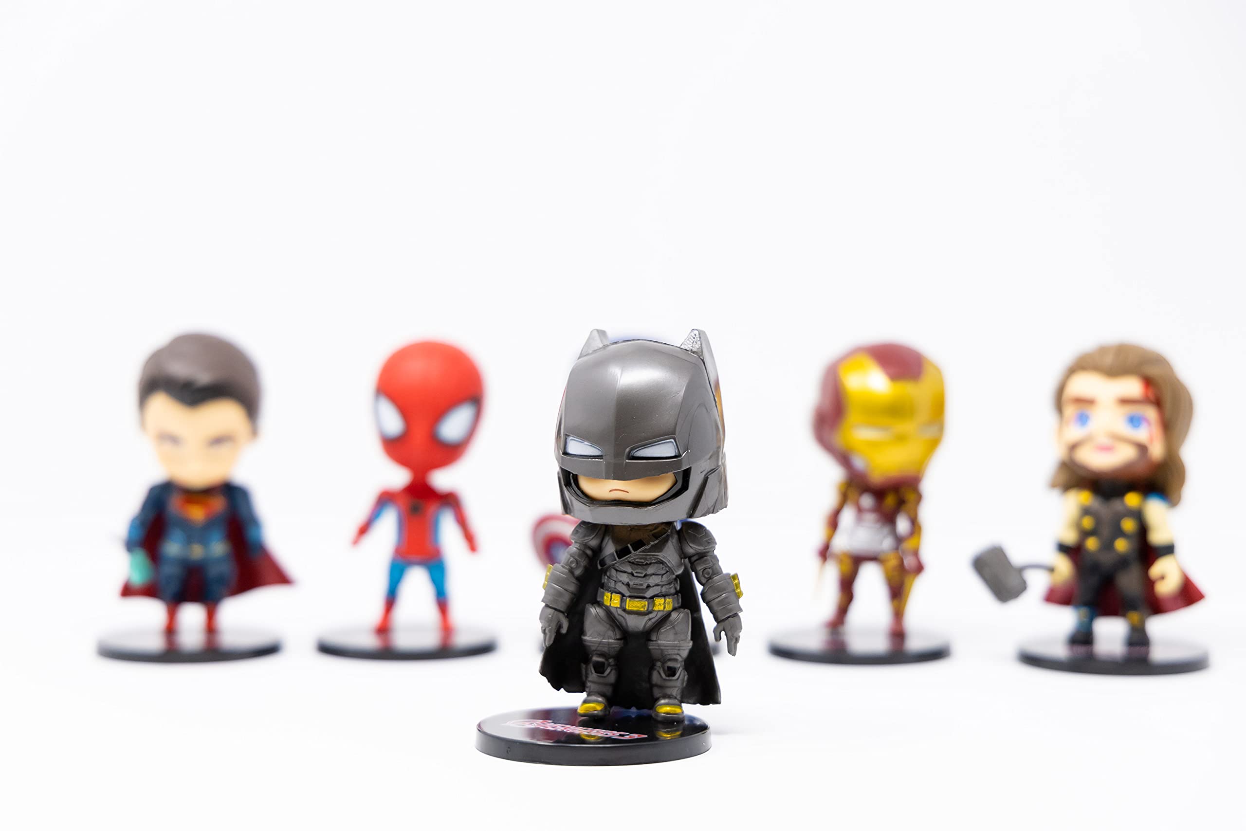 14-Piece Superhero Action Figure Set - 6.5 Inch Tall Collectibles, Cake Topper Decor