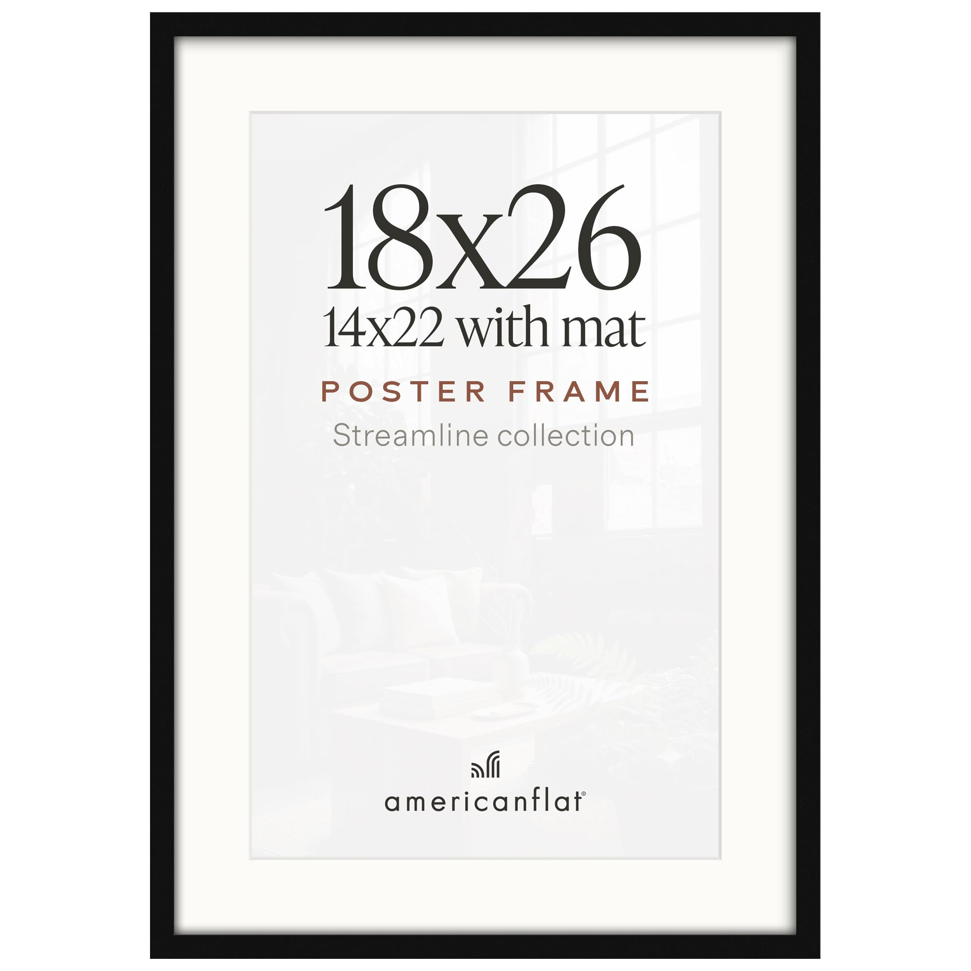 Amazon.com - Americanflat 18x26 Poster Frame - Matted to 14x22
