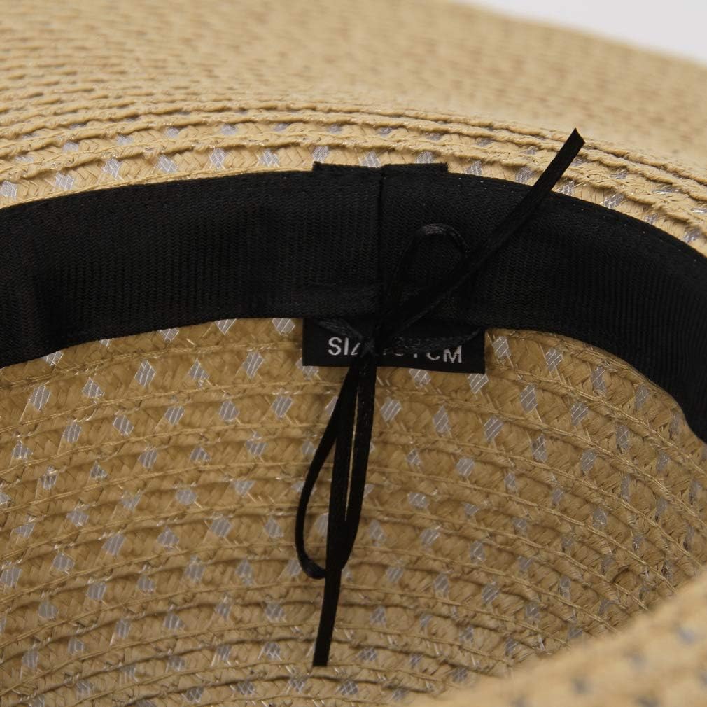 GEMVIE Pamelas Chapeaux de Paille pour Femme Grande Mode Anti-UV Pliable Chapeau de Soleil pour Vacances Plage