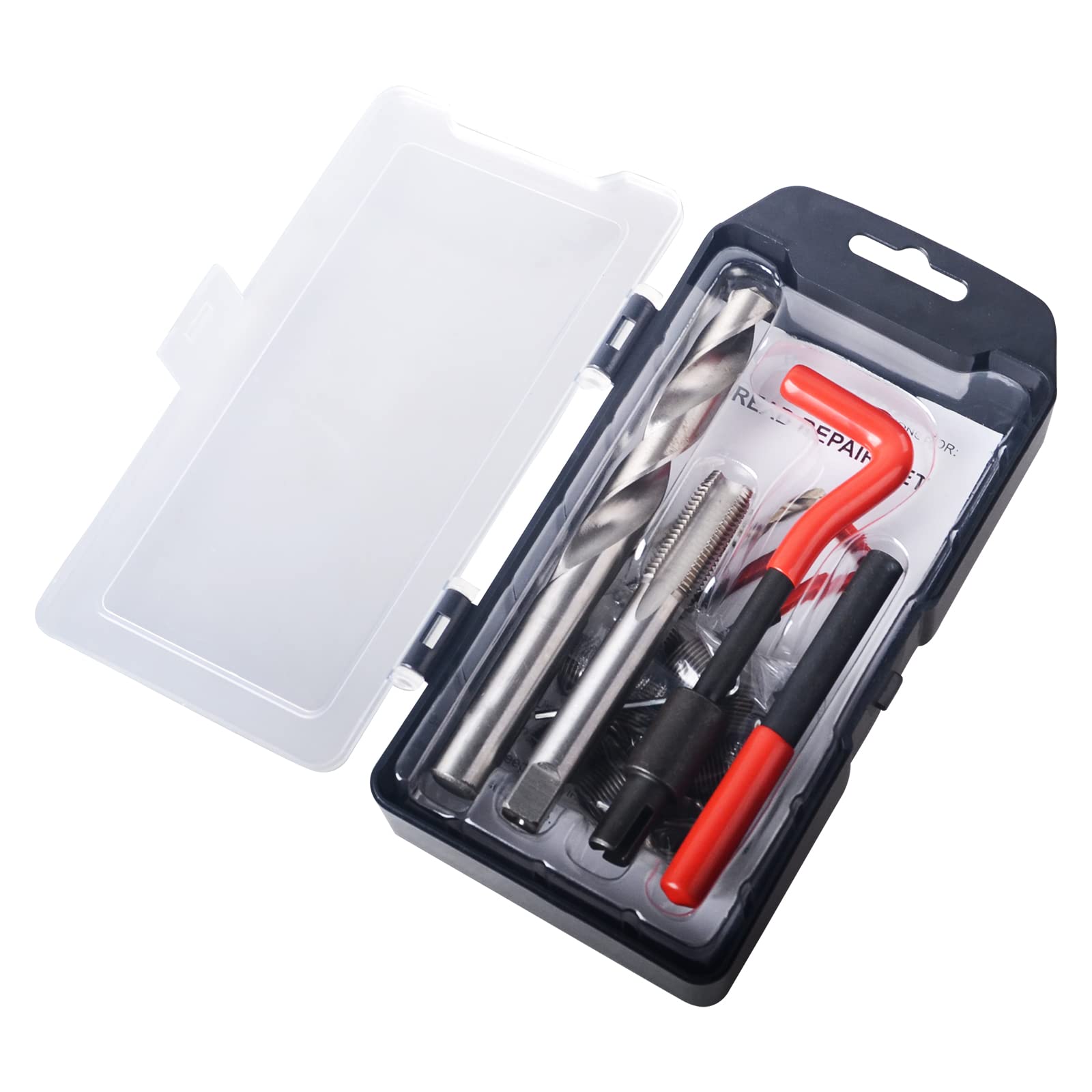 DAYUAN Kit de réparation de Filetage M14 x 1,50 mm, Outils de réparation de Filetage hélicoïdal, kit d'insertion de Fil, Ensemble d'outils à Main compatibles pour réparation Automobile
