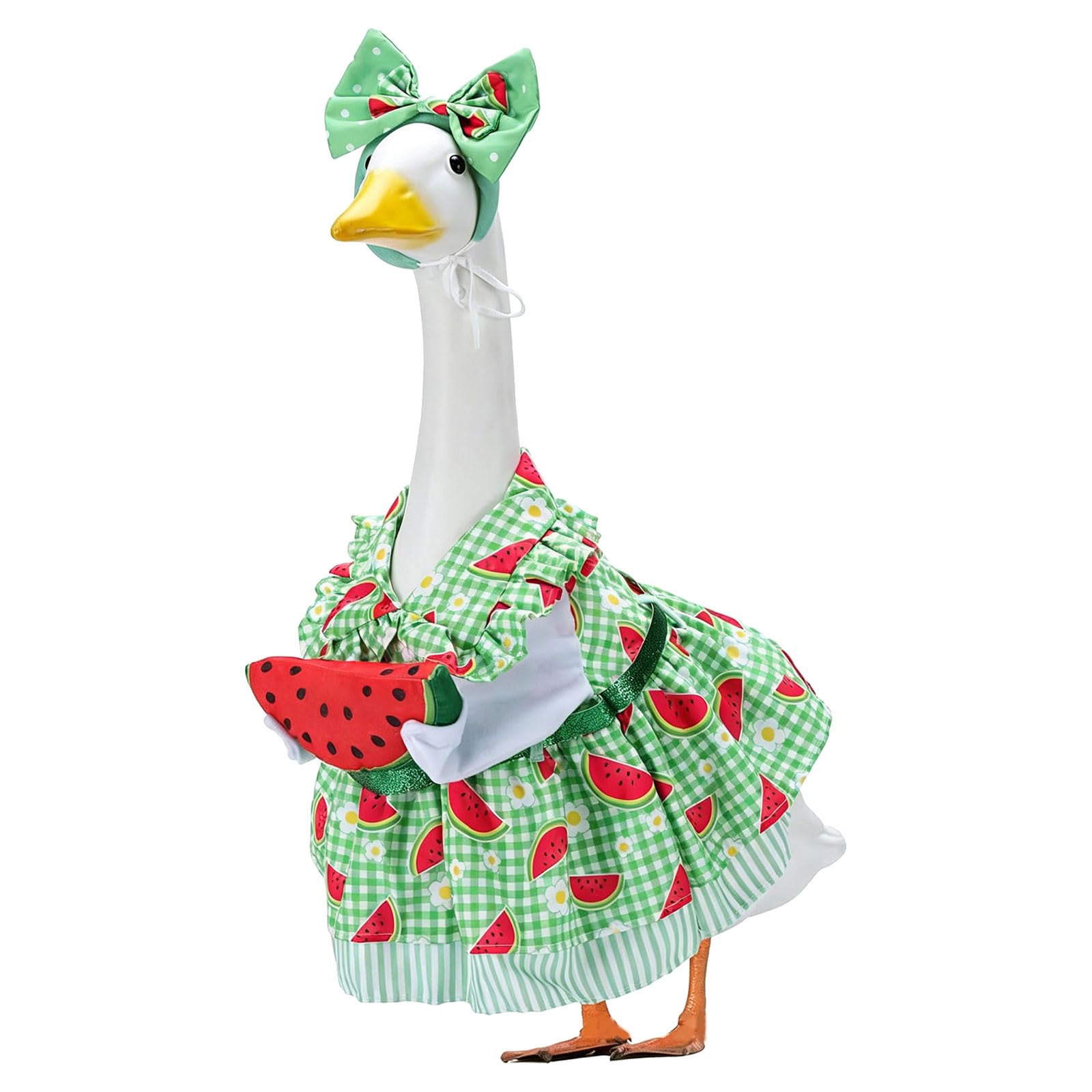 Zxfdsfdbnm Adorable Funny Colorful Watermelon Design Geese Outfit for Garden Party and Outdoor Statue Decoration Porch Geese Outfits Waterfowl Outfit for Statue