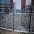 Aspen Style 3-Rail Steel Fence Gate, Powder-Coated Black (4'W x 5'H)