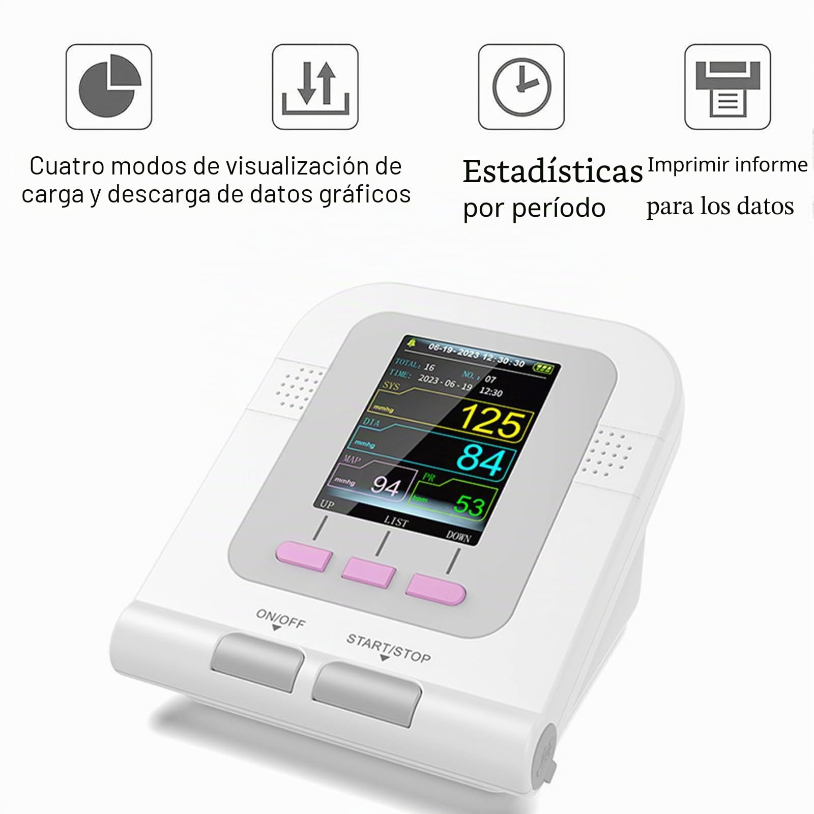 Monitor De Presión Arterial Para Perros Y Gatos, Manguito De Monitor De Presión Arterial Veterinario Digital, Esfigmomanómetro Electrónico De 3 Modos Y 3 Puños, Pantalla LCD De 2,8 Pulgadas