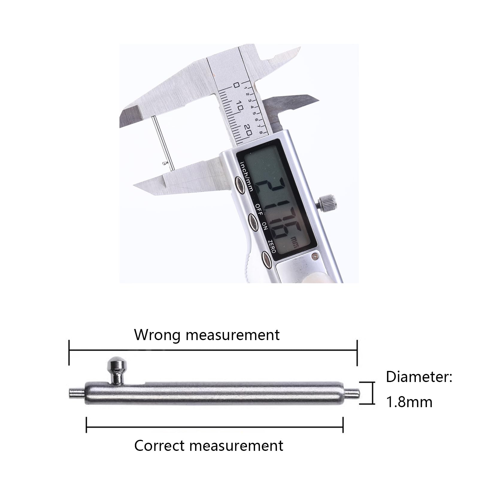 Set Di 4 Perno A Molla Per Orologio 18mm A Sgancio Rapido – In Acciaio Inox 316L, Diametro 1,8 Mm, Per Cinturini Tradizionali E Smartwatch