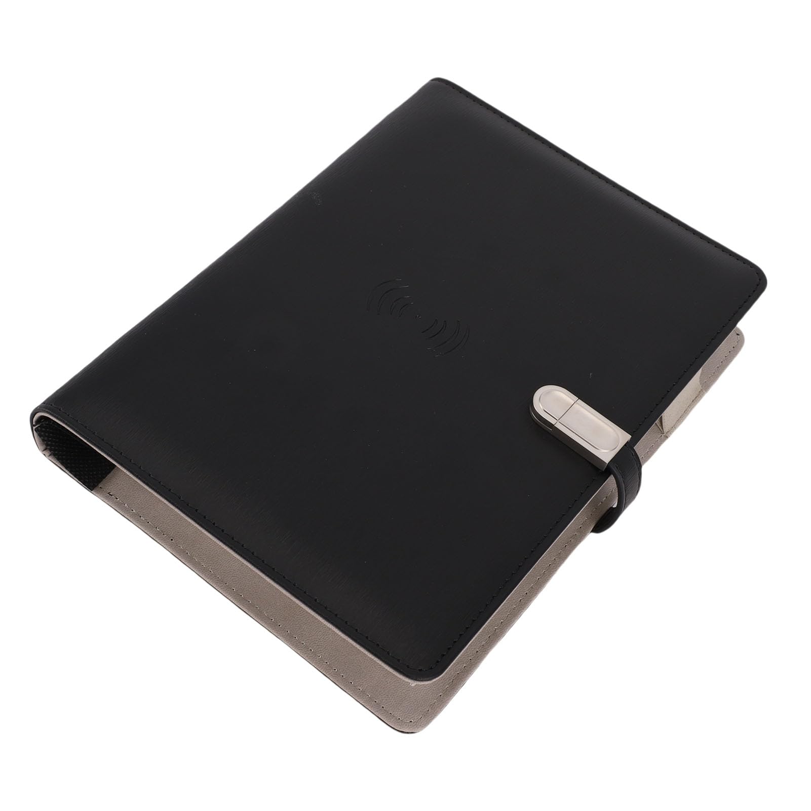 Aramox Carnet de Chargement personnalisé, Journal Rechargeable en Cuir PU avec Lumière et Banque d'alimentation pour les Voyages et les études
