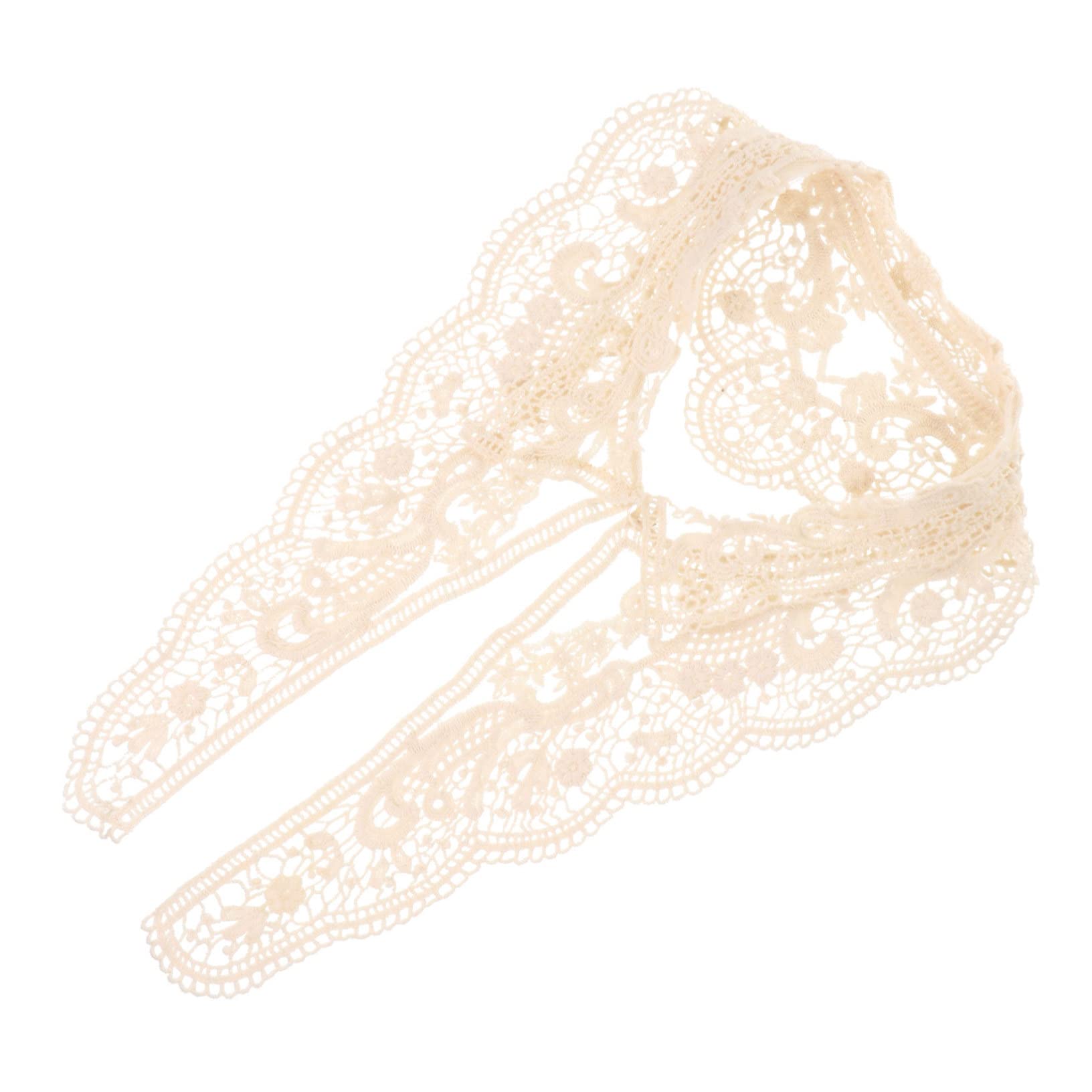 Mipcase Colletto Ricamato Applicazioni in Pizzo Floreale Traforato, Accessorio Per Abiti Da Sposa e Festa, Per Cucito Fai Da Te e Decorazioni Eleganti Per Donne