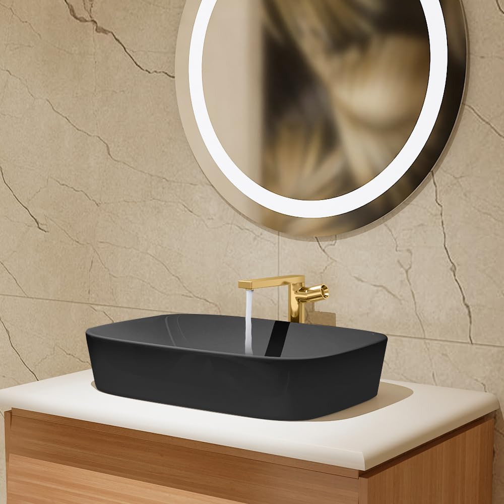 Kohler Modern Life Countertop Wash Basin, Drain Cut Only Slim Rim Bathroom Sink (24x 16x 5cm ...