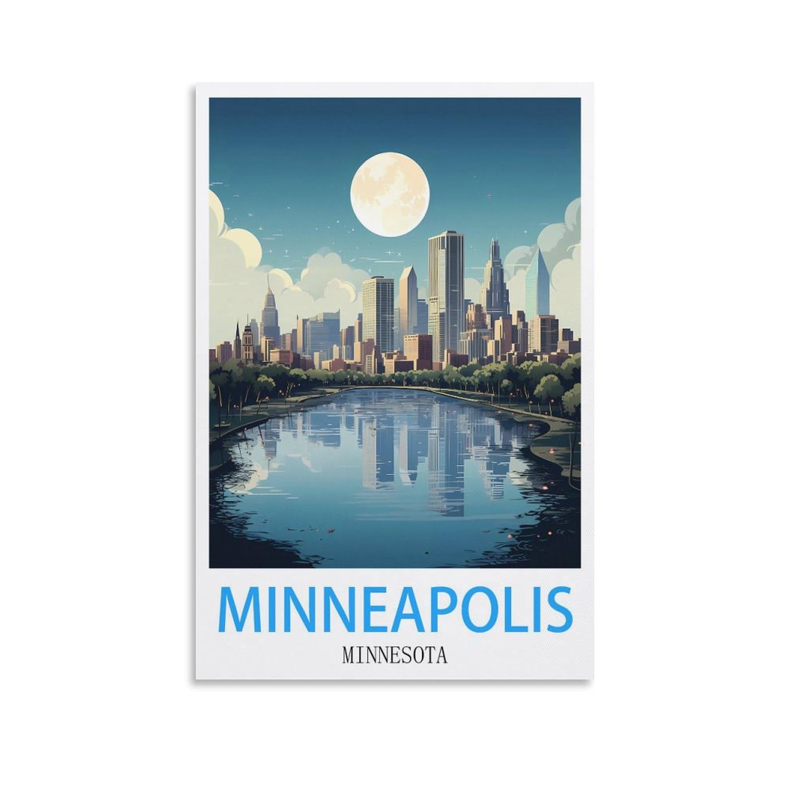 Metal Tin Sign,Minneapolis Minnesotas,Metal Tin Sign Metal Wall Plaque for Home Living Room Bedroom Bar Club Men Cave Wall Art Decor 15x30cm