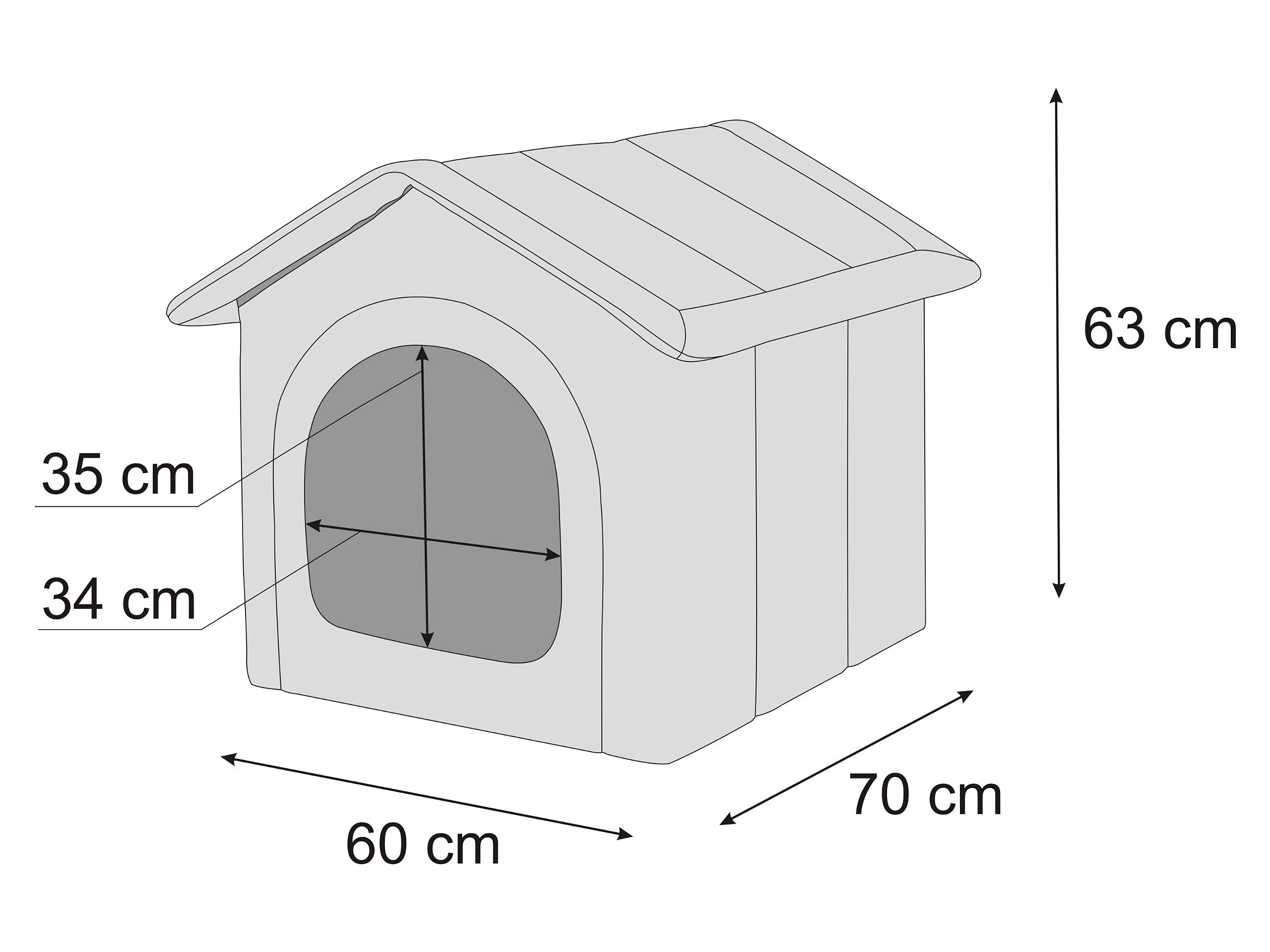 PillowPrim Buda dla Psa i Kota XXL - Legowisko 70 x 60 cm, Granatowa