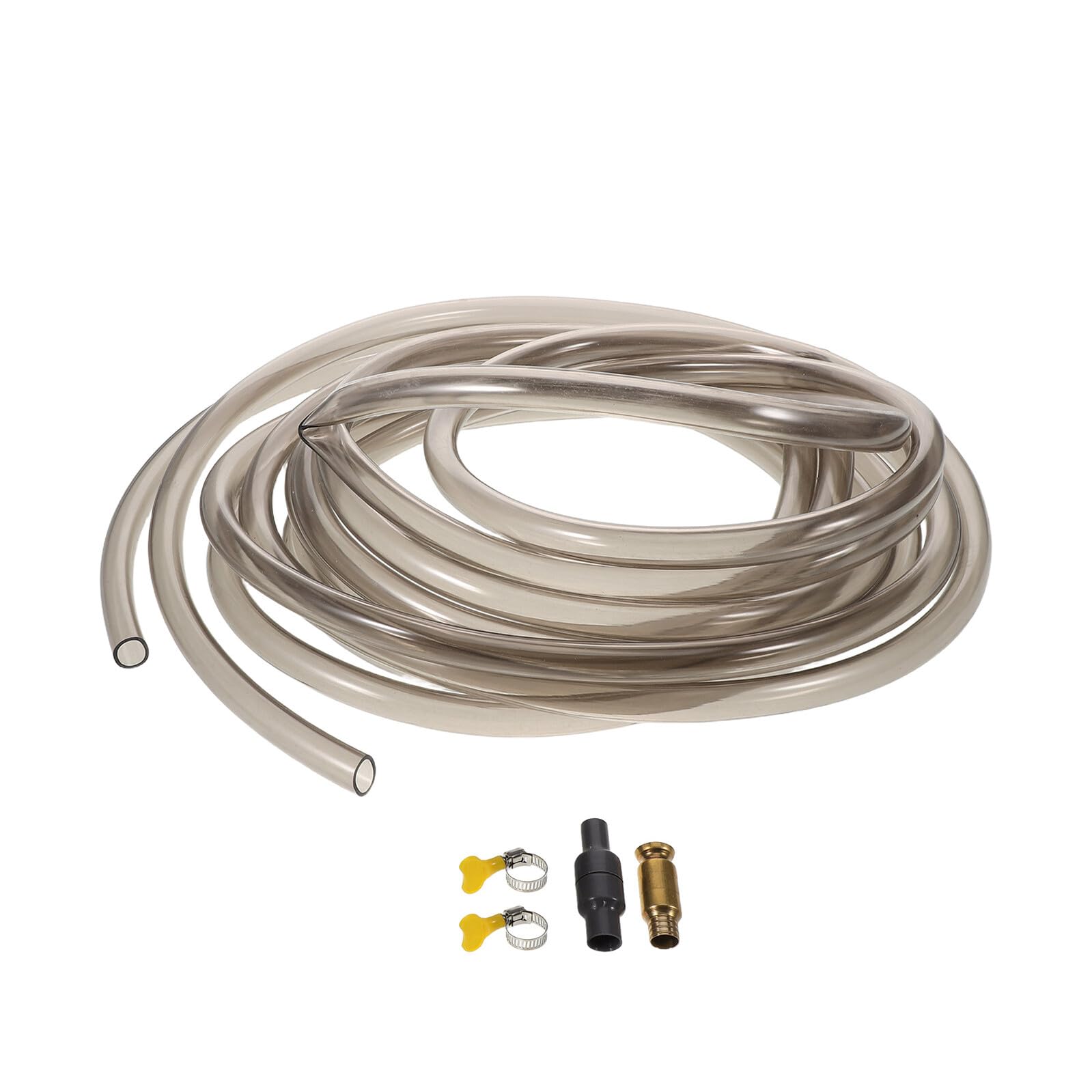Manguera de Sifón para Acuario con Abrazadera Tubo de PVC Transparente de 5 M para Cambio Rápido de Agua Limpiador de Grava Manual para Mantenimiento de Peceras Betta y Tortugas