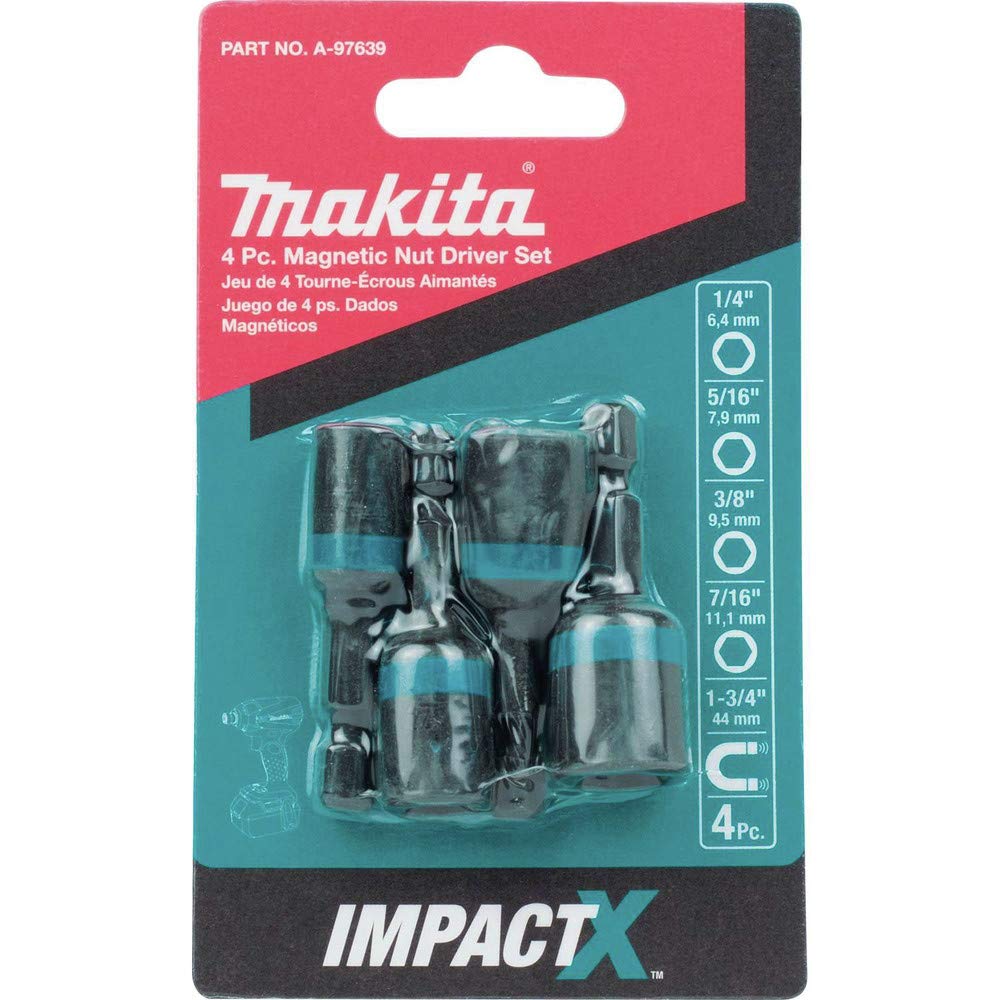 Amazon.com: Makita A-97639 Impactx 4 Pc 1-3/4″ Magnetic Nut