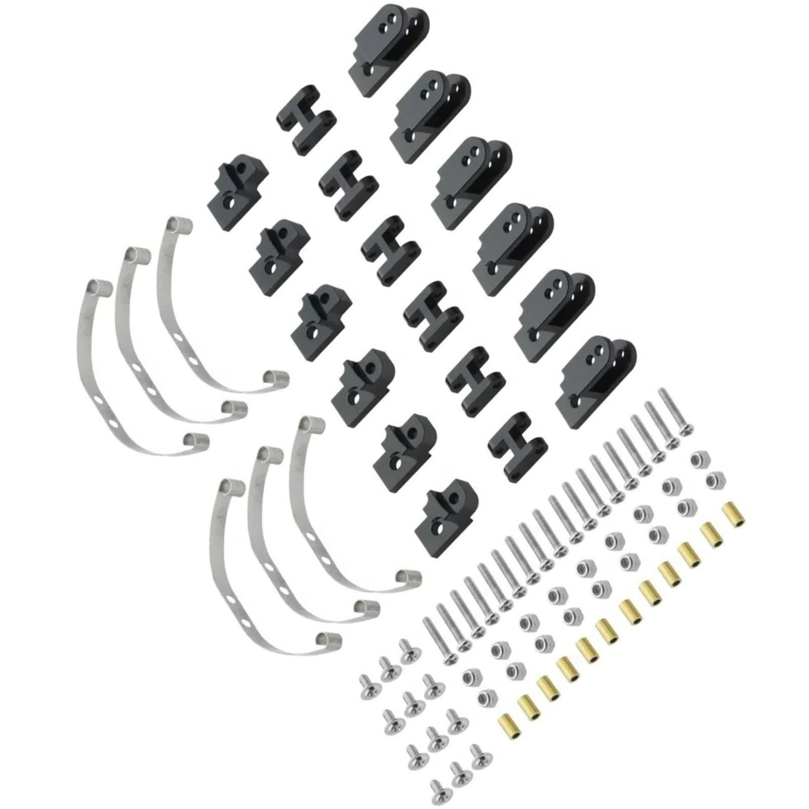 for WPL for for JJRC B14 B24 B1 B16 B36 Q60 Q63 Q75 1/16 RC Car Upgrade Parts for WPL 4x4 6x6 Steel Shock Absorber Suspension for Leaf Springs RC Upgrade Accessories(Black 2)